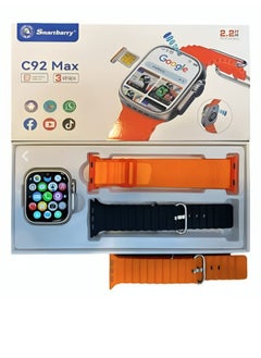 C92 max Smart Watch 4G Network Android Smart Watch with 3 Pairs Straps 64GB Memory Support SIM Card and Google Play Support  All Apps as a Mobile Phone in Your Hand with 2 Camera for Taking Pictures
