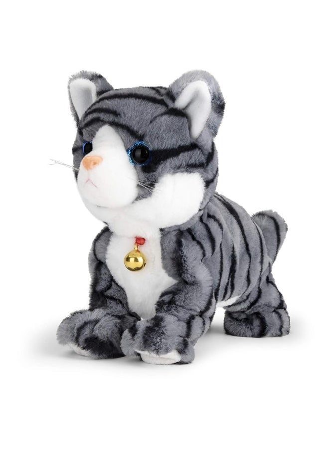 Smalody Smalody Interactive Electronic Plush Toy - Upgrade with LED Light Eyes Animated Sound Control Electronic Pet, Robot Cat Kitten Toys Gifts for Boys & Girls Kids Birthday Christmas (Gray) - Image 4