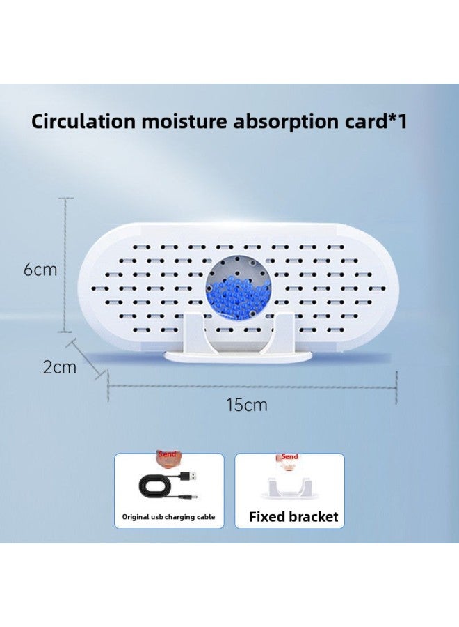 Recycling Electronic Moisture Absorption Card Rechargeable Mini Silent Digital Camera Dehumidification Moisture-proof Mildew-proof Household Drying Shoe Cabinet-Colour:Electronic Cycle Moisture Absorption Card [free Power Cord + Bracket Base]  - Image 1