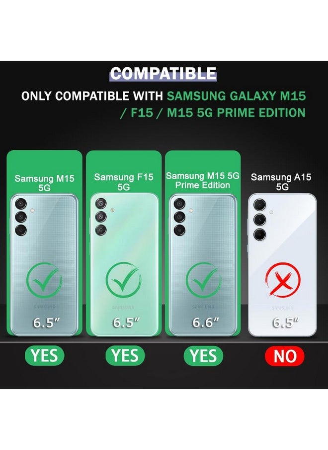 ذا جيفت كارت غطاء حماية خلفي من TheGiftKart Tough Armor Bumper لهاتف Samsung Galaxy M15 / F15 / M15 5G Prime Edition | حامل حلقي وحامل مدمج | غطاء حماية خلفي 360 درجة (PC & TPU، أسود)  - Image 2