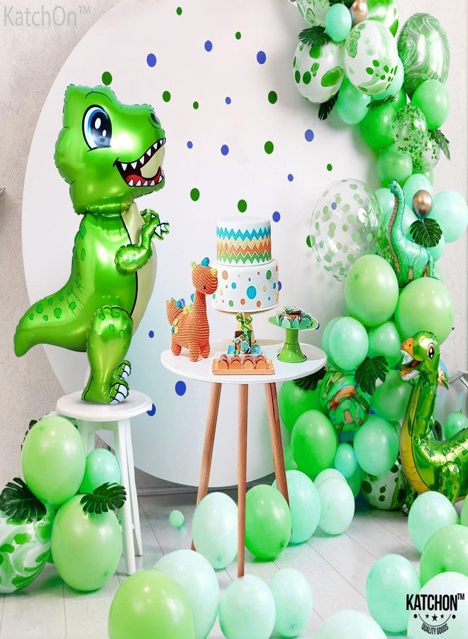كاتشون بالون ديناصور أخضر كبير من كاتشون - 25 بوصة، بالون تي ريكس | بالونات ديناصورات لحفلات أعياد الميلاد | زينة حفلات ديناصورات خضراء لأعياد الميلاد | زينة حفلات استقبال مولود جديد بطابع الديناصورات - Image 3