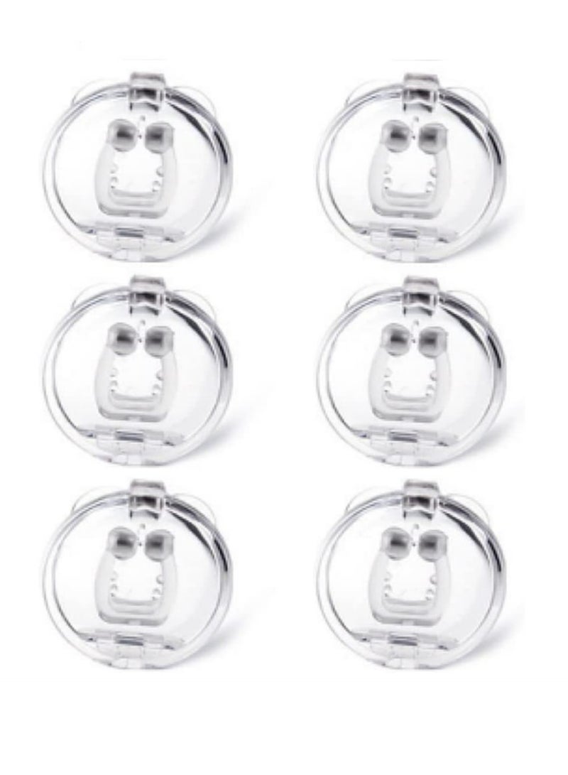 6-Pack Snore Stopper, Stop Snoring with Effective Anti Snoring Devices - Silicone Magnetic Anti Snoring Nose Clip for Men and Women - Image 2