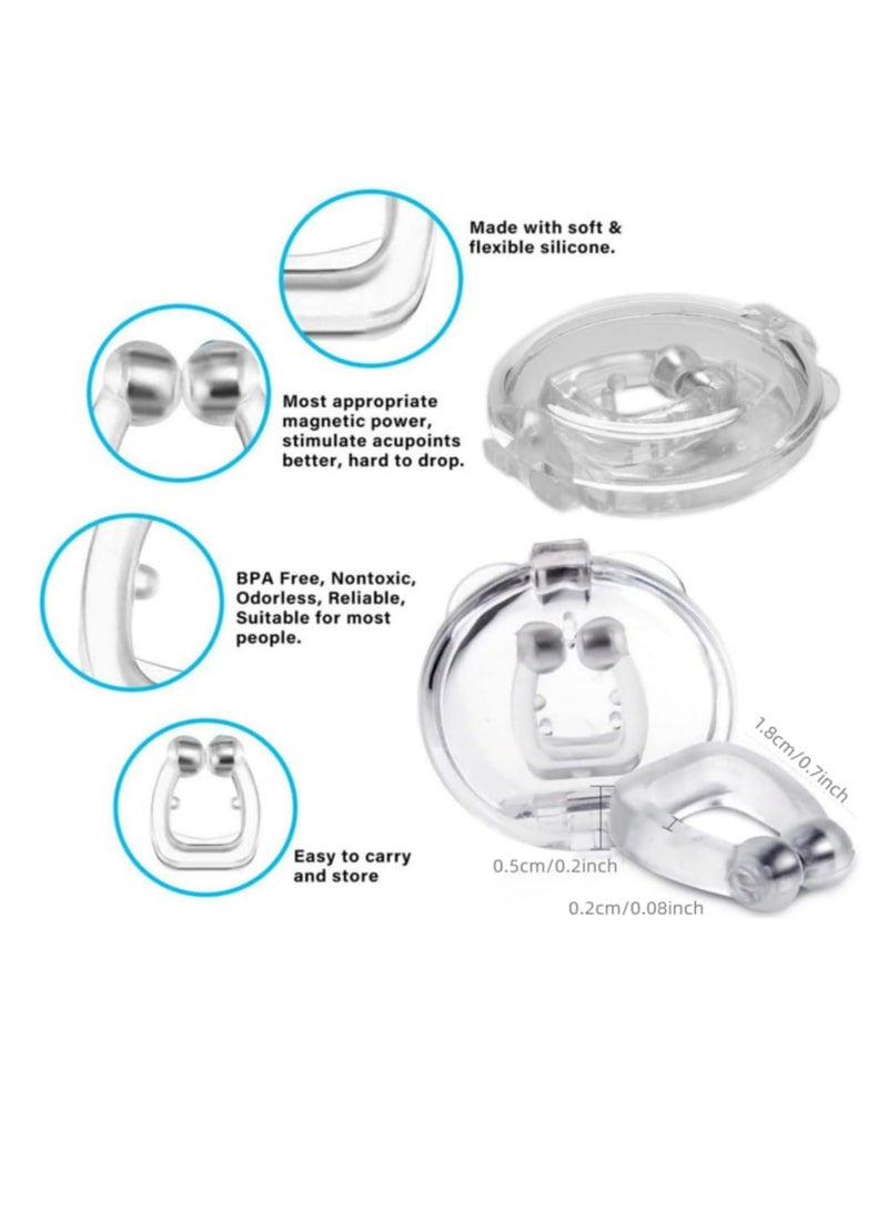 6-Pack Snore Stopper, Stop Snoring with Effective Anti Snoring Devices - Silicone Magnetic Anti Snoring Nose Clip for Men and Women - Image 3