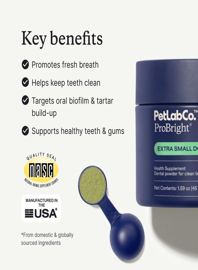 PetLab Co. ProBright Dental Powder - Dog Breath Freshener - Teeth Cleaning Made Easy - Targets Tartar & Bad Breath - Formulated for Extra Small Dogs - Packaging May Vary - Image 3