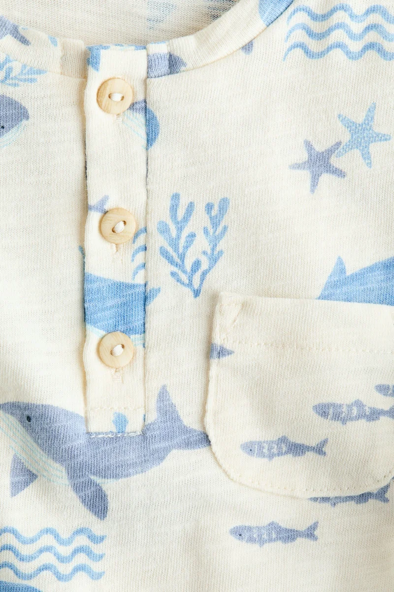 H&M Printed cotton romper suit