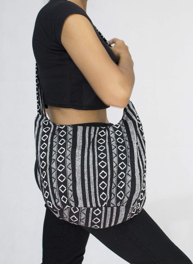 Your Cozy Cross Body Hippie Bag Bags For Women Crossbody Bag Thai Top Handmade Shoulder Bag with Adjustable Strap Naga-Black - Image 4