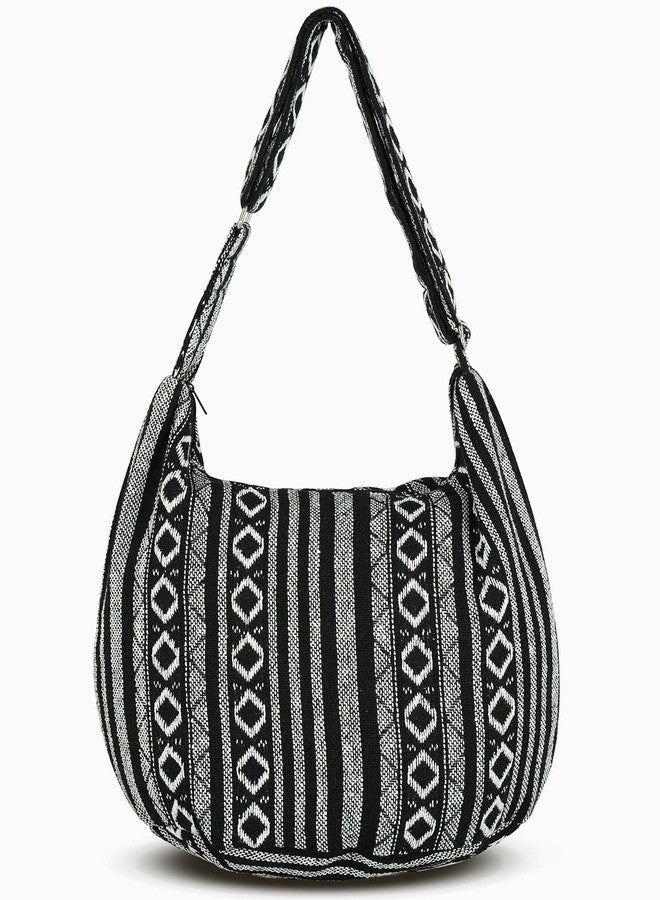Your Cozy Cross Body Hippie Bag Bags For Women Crossbody Bag Thai Top Handmade Shoulder Bag with Adjustable Strap Naga-Black - Image 1