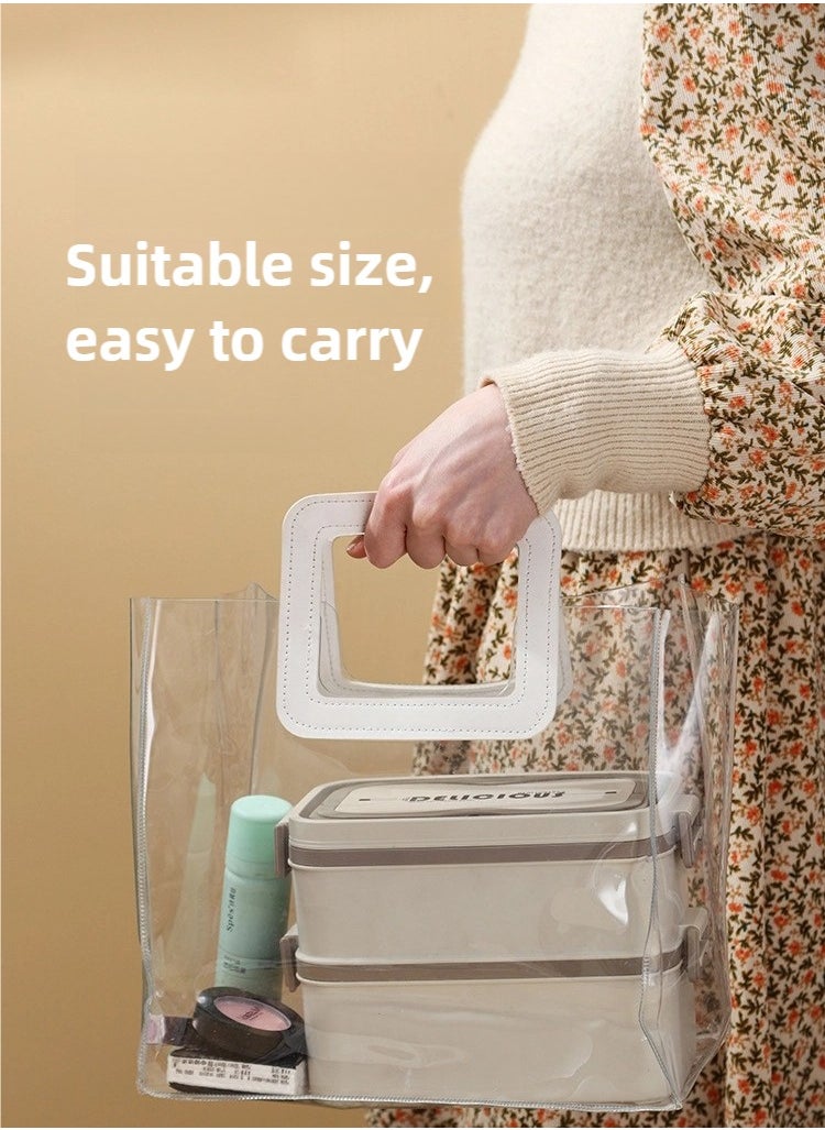 Lunch Box, Double Layer Stainless Steel Insulated Food Container, Leak-Proof Bento Box