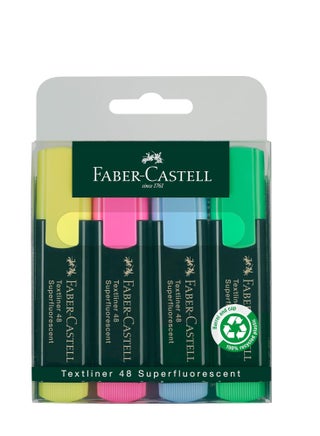 Faber-Castell Set Of 4 Highlighter Textliner - No:1548