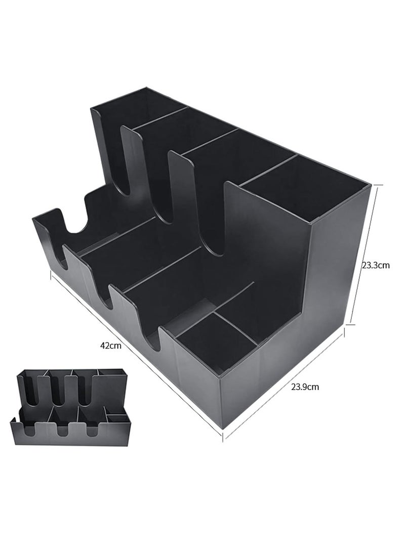 أوزيغالور منظم أكواب القهوة الورقية القابلة للتصرف، منظم أكواب بـ 9 حجرات للاستخدام المنزلي والمكتبي والمطاعم (أسود) - Image 2