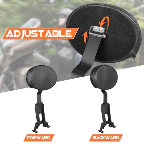 AUFER Front Driver Rider Plug-In Backrest Sissy Bar With Back Rest Pad Mounting Kit Compatible With For Chief Chieftain Classic Roadmaster Springfield 2014-2024 (Detachable,Adjustable) - Image 3