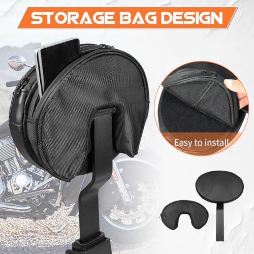 AUFER Front Driver Rider Plug-In Backrest Sissy Bar With Back Rest Pad Mounting Kit Compatible With For Chief Chieftain Classic Roadmaster Springfield 2014-2024 (Detachable,Adjustable) - Image 5