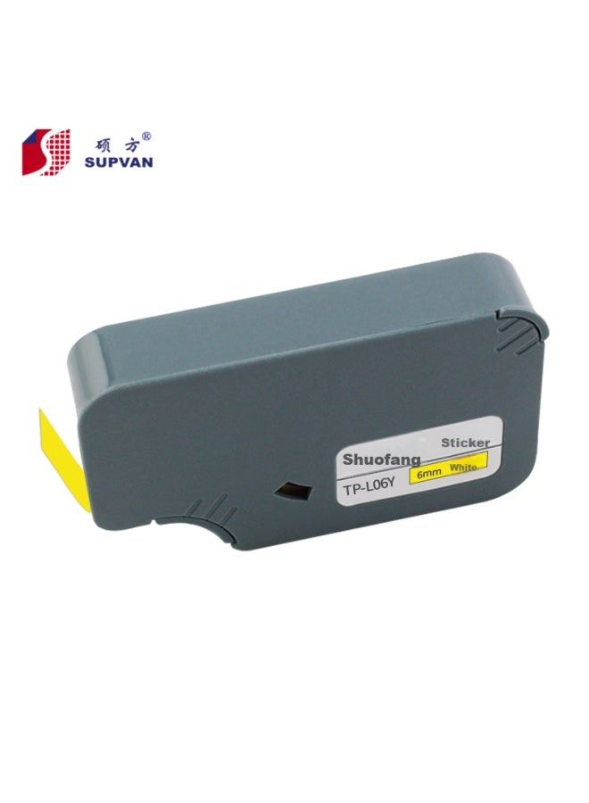 Shuofang Line Numbering Machine Stickers, 6mm Yellow Adhesive Stickers, Tp60i Tp66i Numbering Machine Coding Machine Typewriter Ribbon Stickers, Tp-l06y - Image 3