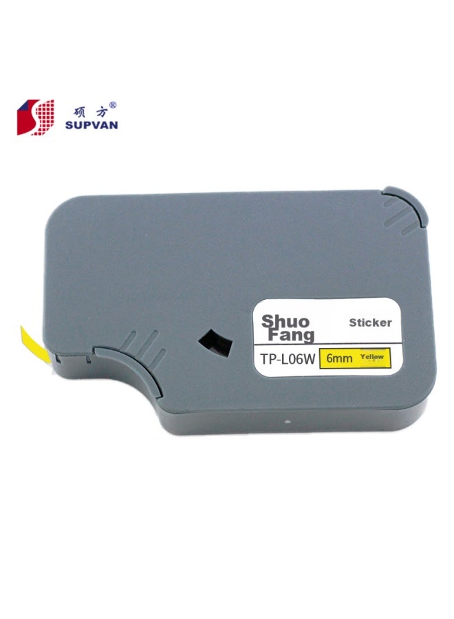 Shuofang Line Numbering Machine Stickers, 6mm Yellow Adhesive Stickers, Tp60i Tp66i Numbering Machine Coding Machine Typewriter Ribbon Stickers, Tp-l06y - Image 2