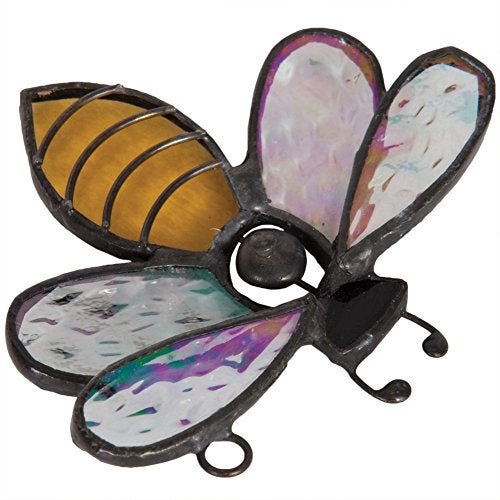 J Devlin Glass Art Stained Glass Bee Ornament – Suncatcher – Decorative Bee Gift for Garden Lovers, Beekeeper Gift, Window Décor, Spring & Summer Accent - J Devlin Glass Art ORN 175 - Image 5