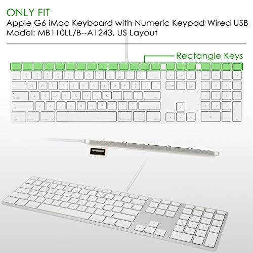 Allinside Black Keyboard Cover for iMac USB Keyboard A1243 MB110LL/B - Image 2