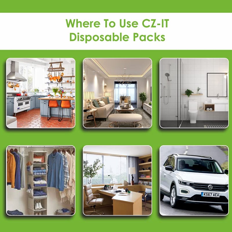 CZ-IT CZIT Disposable Moisture Absorber Green 1800 g Pack of 6 - Image 5