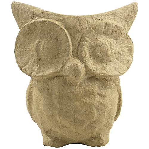 DÃ©copatch décopatch - Ref AP148O - Small Owl - Papier Maché Object to Decorate - 8 x 8.5 x 10cm - Decorate Papers & PaperPatch Glue, Glitter, Paints - Image 1