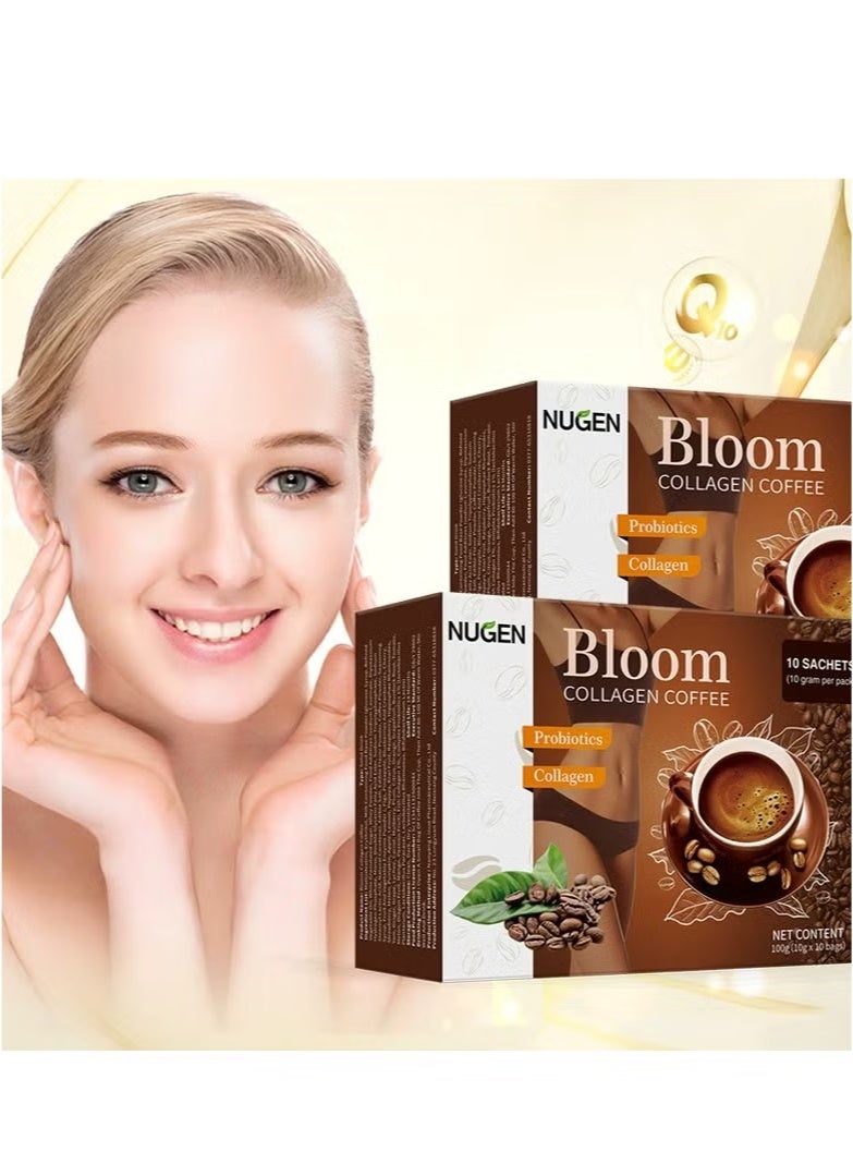 NUGEN 2 Pack Bloom Collagen Coffee 100% Organic and Glutathione, Weight Loss Coffee Weight Loss Coffee Glutathione Collagen Detox Premium Collagen Coffee - Image 2