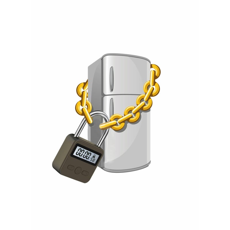 SOLARAE Metal Time Padlock - Multi-Function Timer Lock 99 Hours Max Timing with Electronic LCD Timed Display Micro USB Rechargeable - Image 3