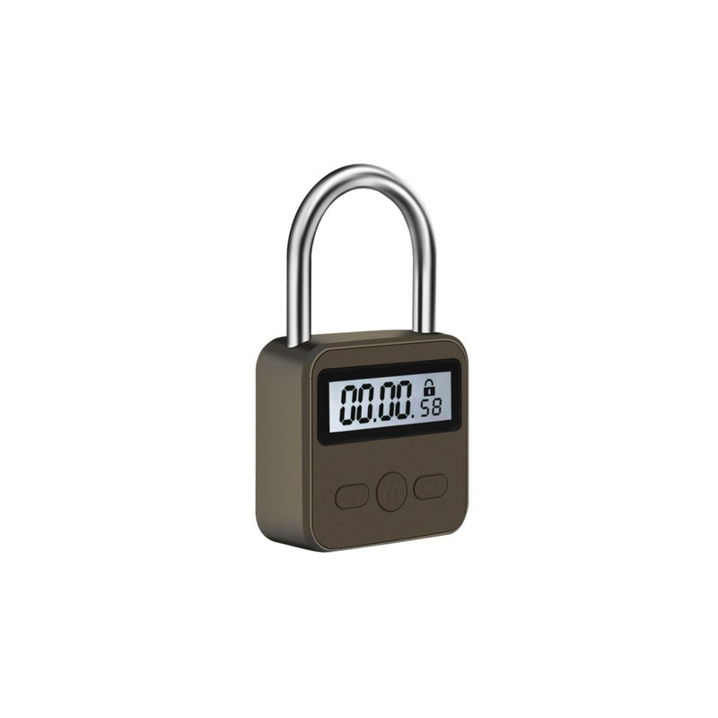 SOLARAE Metal Time Padlock - Multi-Function Timer Lock 99 Hours Max Timing with Electronic LCD Timed Display Micro USB Rechargeable - Image 1