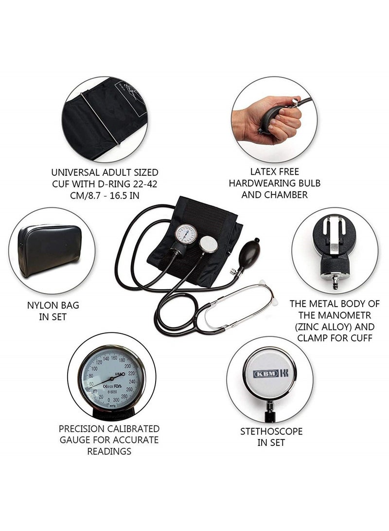 KBM KBM Pneumatic Blood Pressure Monitor With Stethoscope SA-701  - Image 4