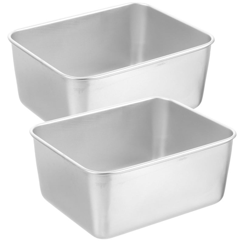 Stainless Steel Portable Camping Bowls 2pcs Outdoor Picnic Tableware Containers 13 5x10 5x5 5cm - Image 2
