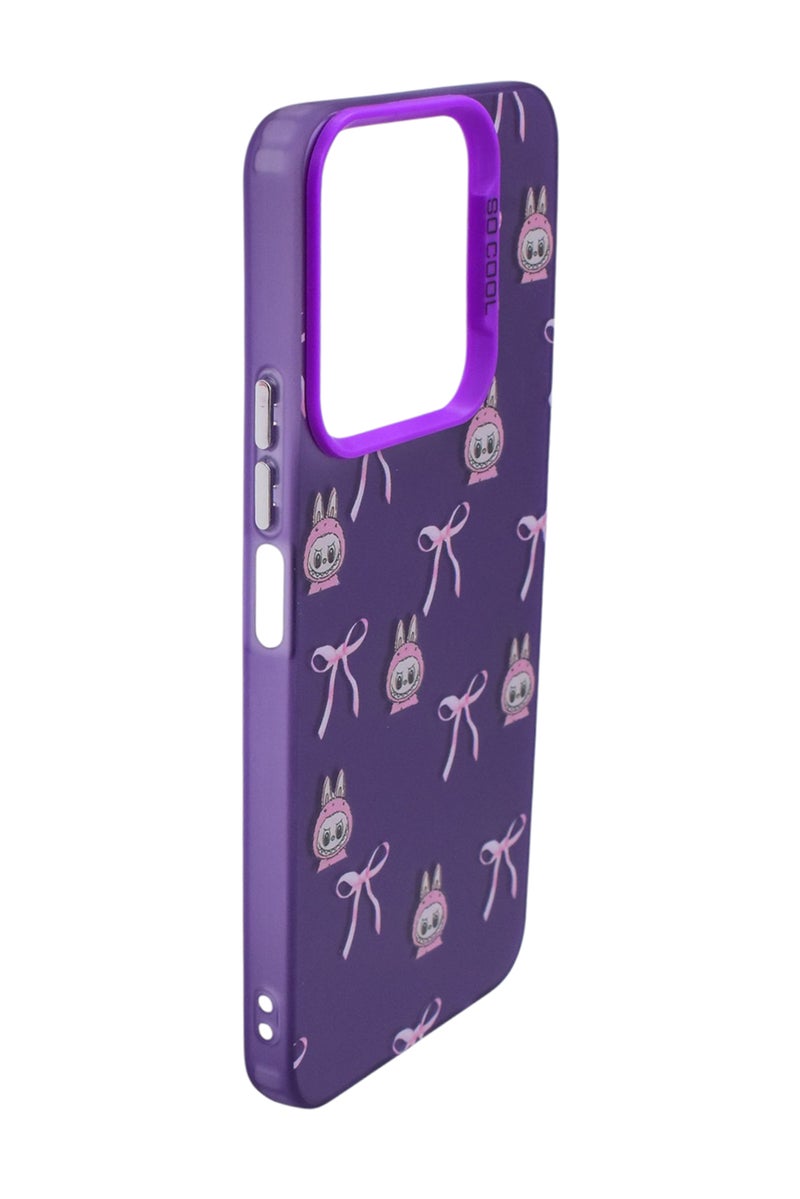TPU LABUBU Printed Back Cover Case For HONOR X6C - Purple - Image 2