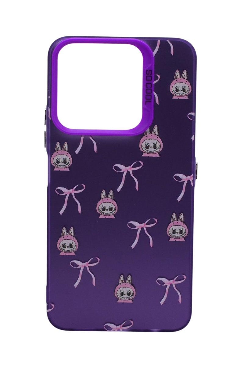 TPU LABUBU Printed Back Cover Case For HONOR X6C - Purple - Image 1