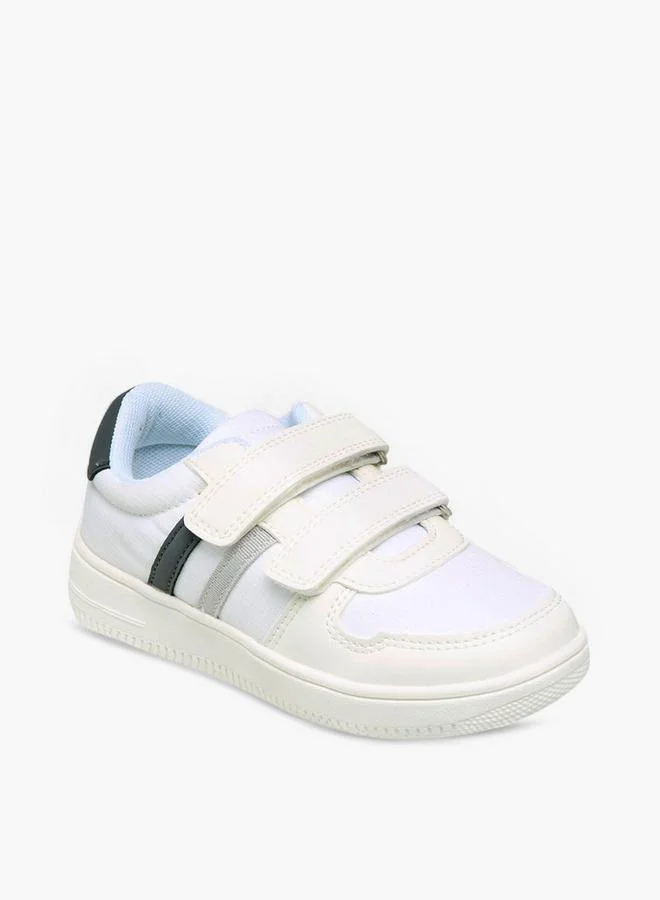 جونيورز Boys Panelled Hook and Loop Sneakers
