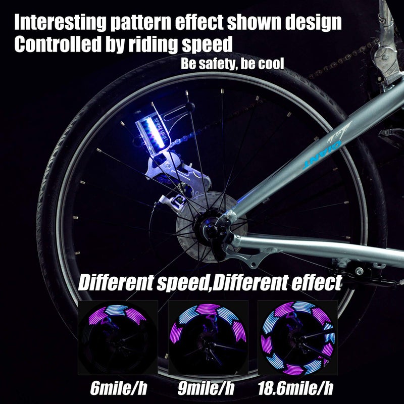 DAWAY Cool Led Bike Spoke Lights - DAWAY A12 Bright Bicycle Wheel Light (1 Pack), Safety Bike Tire Lights for Kids Boys Girls Men Women, Burning Man, Xmas, Birthday Gift, Fun Accessory, Waterproof - Image 4