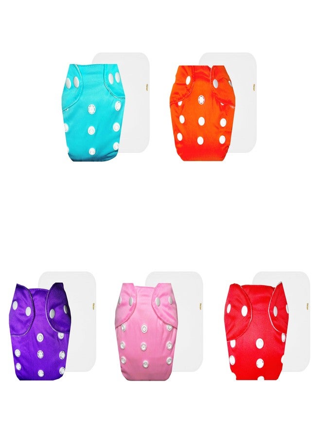 حفاضات دمبلدو لايت القماشية مع حشوة قطنية (عبوة من 5) | مضادة للحساسية | قابلة لإعادة الاستخدام والغسل | سريعة الجفاف | مصممة من قبل الأمهات | من 3 أشهر إلى سنتين | للجنسين - Image 1