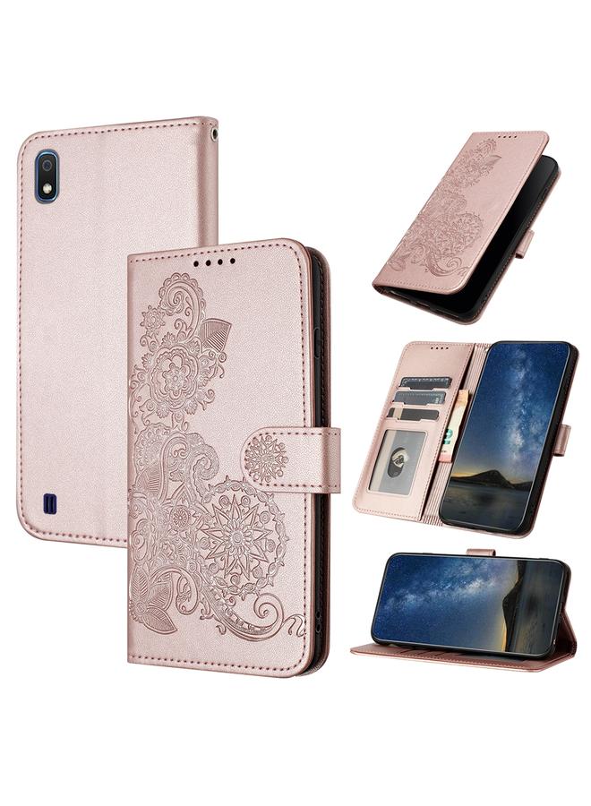 The Bros Case For Samsung Galaxy A10 Datura Flower Embossed Flip Leather Phone Case
