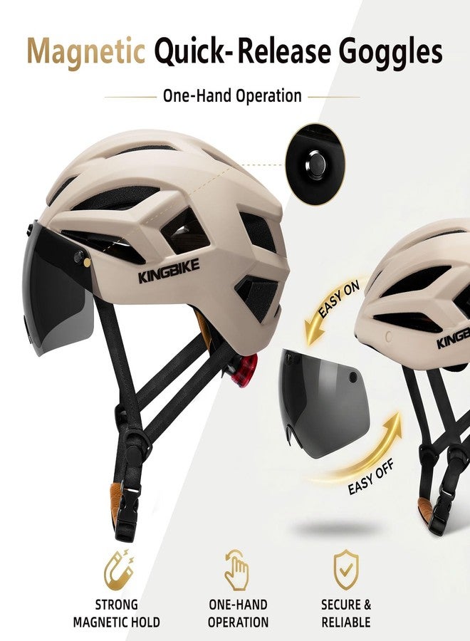 KINGBIKE Bike Helmet for Youth Adult Men Women Road Bike Helmet Lightweight with Tail Light Commute Ventilation Comfortable - Image 3