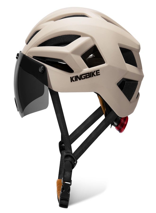 KINGBIKE Bike Helmet for Youth Adult Men Women Road Bike Helmet Lightweight with Tail Light Commute Ventilation Comfortable - Image 1