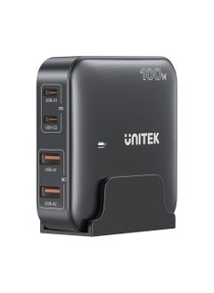 UNITEK Unitek P1229AWH Slim Compact Charging Station 100W ( 4-in-1 Desktop GaN Charger (2*USB-C PD + 2*USB-A QC3.0), with 1.5M Power Cord.  - Image 3
