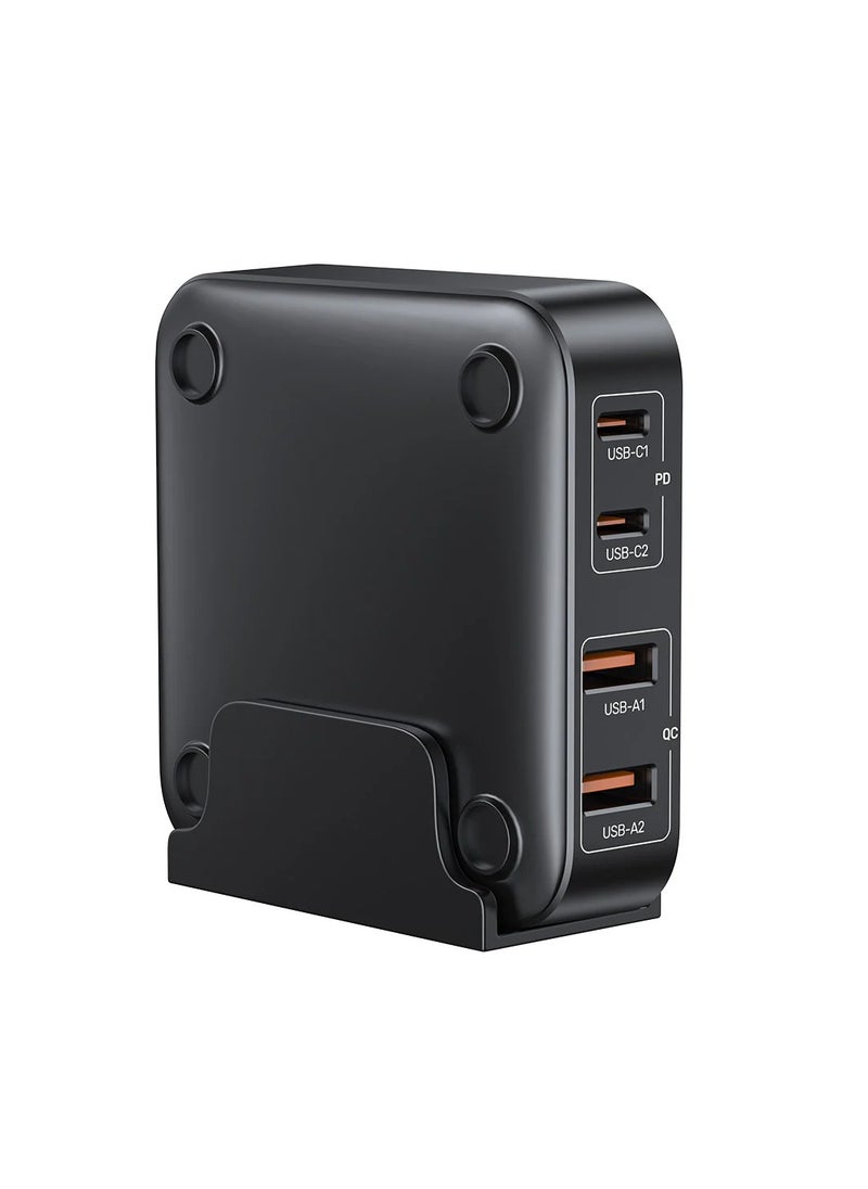 UNITEK - Unitek P1229AWH Slim Compact Charging Station 100W ( 4-in-1 Desktop GaN Charger (2*USB-C PD + 2*USB-A QC3.0), with 1.5M Power Cord. - Image 1