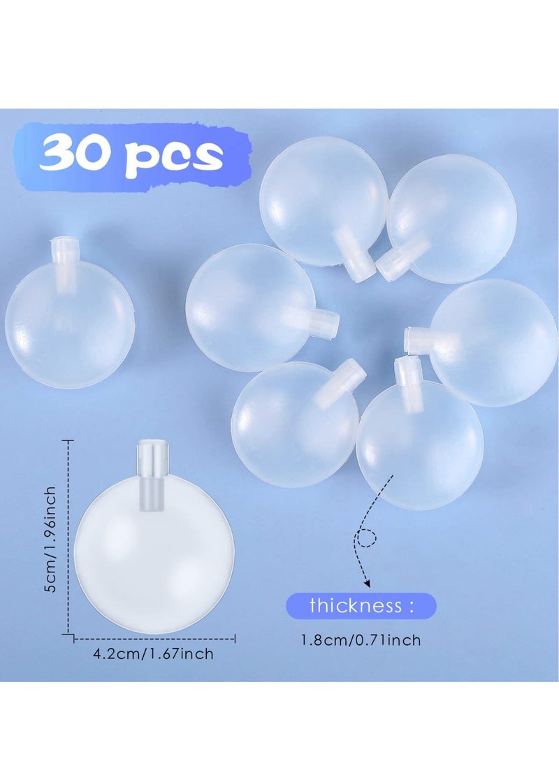 null - 30 Pcs Durable Squeak Toy Replacements - Clear, Round, Squeakers Dog Squeakers Replacement Dog Baby Toy Noise Maker Insert Replacement for Dogs and DIY Toy Repairs (50mm/1.97in) - Image 1