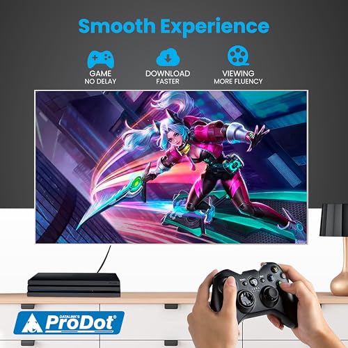 ProDot Cat 6e 50 Meter Ethernet Cable/LAN Cable/Network Cable I High Speed 250MHZ I Weatherproof/UV Resistant I RJ45 Lan Cable I -10° To 60° Weather I Solid Conductor I 4 Pair (8 Wire Multi-Color) - Image 5
