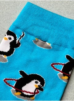 The Socks Hype 3 Pairs Cotton Blend Fun Penguin Socks for Men Women | Adorable Cartoon Penguin Design | Suitable for 35-42 Sizes | Comfortable Winter & Summer Socks  - Image 2