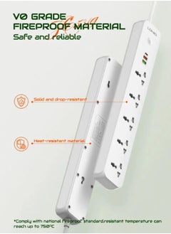 Power Strip with USB Charge Ports, SC5319, Universal Travel Adapter, 2M Extension Cord, Power Socket Plug Adapter - pzsku/Z5DC40D18CCAB7E01FE6DZ/45/_/1713772634/077195d7-b723-469f-a524-52bc65ef04af