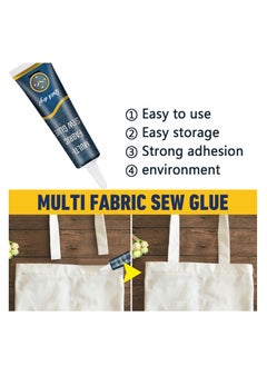 Quick Dry Multi-Fabric Sew Glue, Fabric Glue Permanent Clear Washable For Patches Drying Waterproof Adhesive All Fabrics, Clothes, Cotton, Flannel, Denim, Leather, Polyester Repair - pzsku/Z5DC42075F0ADFFA21FC3Z/45/_/1723717717/8add1446-5548-412d-9e4e-91a25bc0c95b