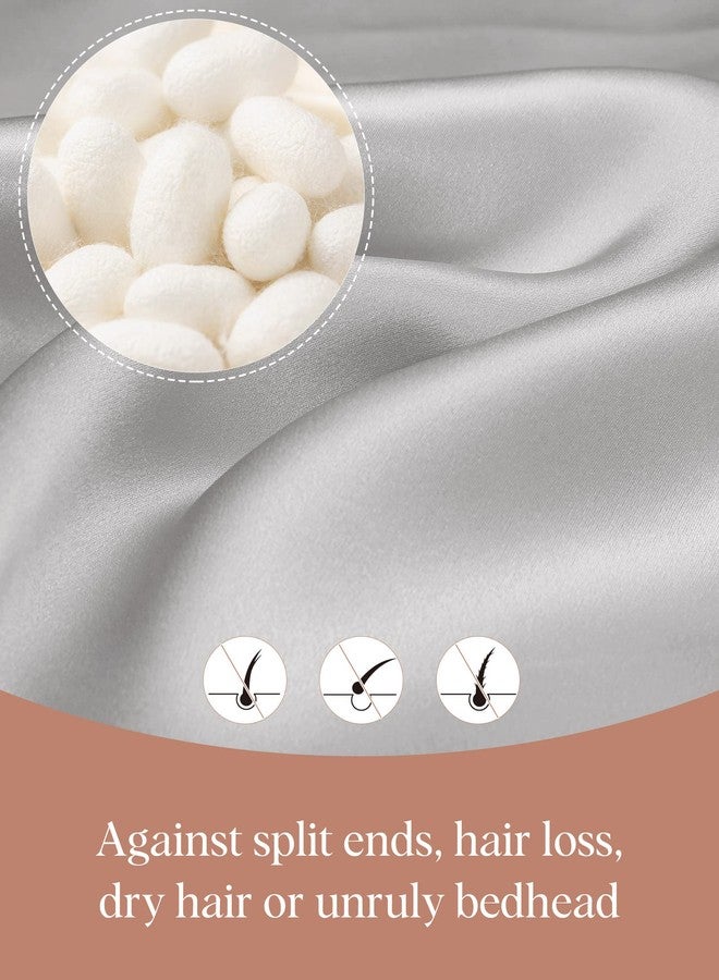 LilySilk 100% Mulberry Silk Bonnet, Silk Night Sleep Cap Adjustable Hair Wrap for Sleeping, Silvergray - Image 5