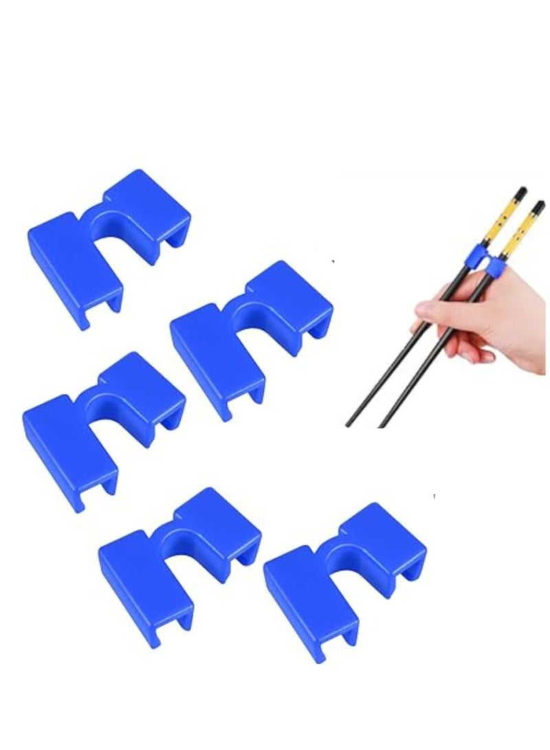 Vitacelli Chopstick Helpers 20 Pieces Reusable Chopstick Helpers Training Chopsticks BPA Free POM Fon-Toxic Non-Slippery for Many Age, Beginner, Trainers or Learner, Left or Right Hand BLUE  - Image 1