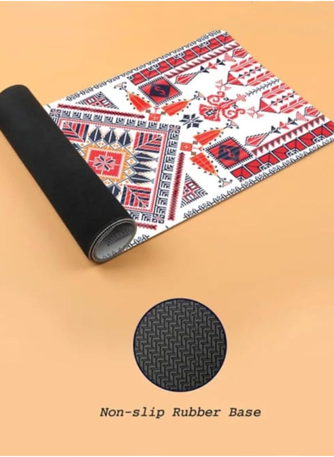 Generic Geometric Pattern Extended Mouse Pad XL, 80 x 30 cm, Anti-Slip Rubber Base, Stitched edges, Suitable for Gaming, Desktop, Office use  - Image 5