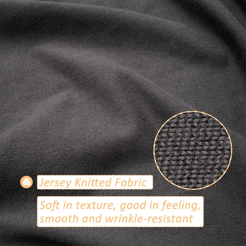 Mrs Awesome Stretch Jersey Box Spring Cover Wrap Around  Bed Skirt Alternative  Ultra Soft & Wrinkle Resistant  Full/Full XL  Dark Gray  - Image 2