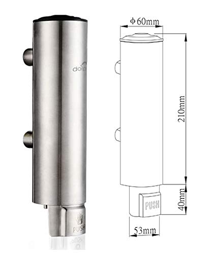 Dolphy Wall Mounted 304 Stainless Steel Liquid and Soap Dispenser- 300ml - Image 3
