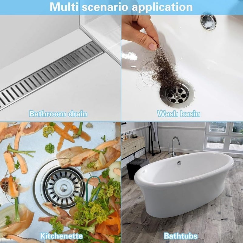 HEVIR Drain Strainer Floor Drain Sticker Roll - Hair Mesh Stickers Anti-Blocking Drain Strainer | Reusable PVC Mesh Cover for Bathroom, Washbasin | 1 Roll (7 cm x 5 Meter) Drain Cover Hair Catcher - Image 5