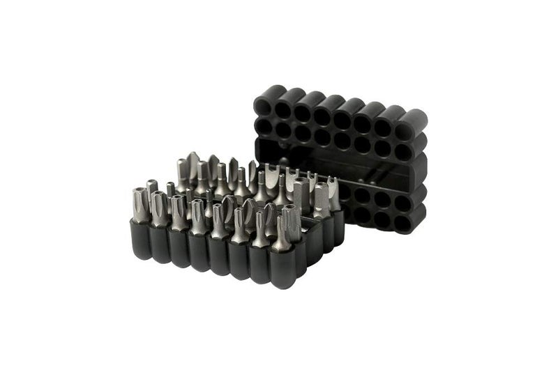 ARES 70009-33-Piece Security Bit Set with Magnetic Extension Bit Holder - Includes Tamper Resistant, SAE Hex, Metric Hex and Star Bits â€“ Anti Tamper Bit Set Features Torq, Spanner, and Triwing Bits - Image 1