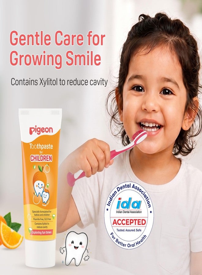 Pigeon Apple & Orange Toothpaste for Babies & Kids 45 g (Pack of 3) | Fluoride & SLS Free | Colour & Paraben Free | pH-Balanced Gentle Care - Image 5